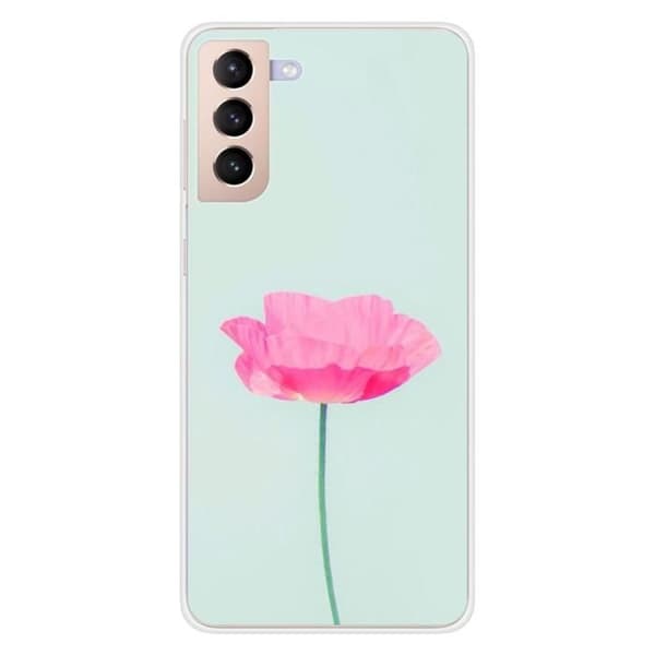 Tryckt silikonfodral som är kompatibelt med Samsung Galaxy S21 Plus Rose Flower