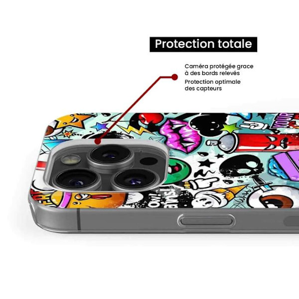Siliconetui - Kompatibelt med Samsung Galaxy A73 5G - graffiti design 2 Transparent