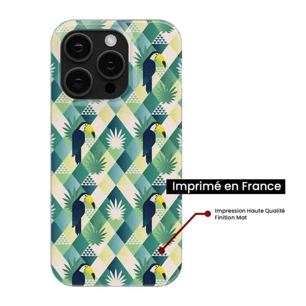 Silikonfodral - Kompatibel med Apple iPhone 13 - design toucan diamant Transparent