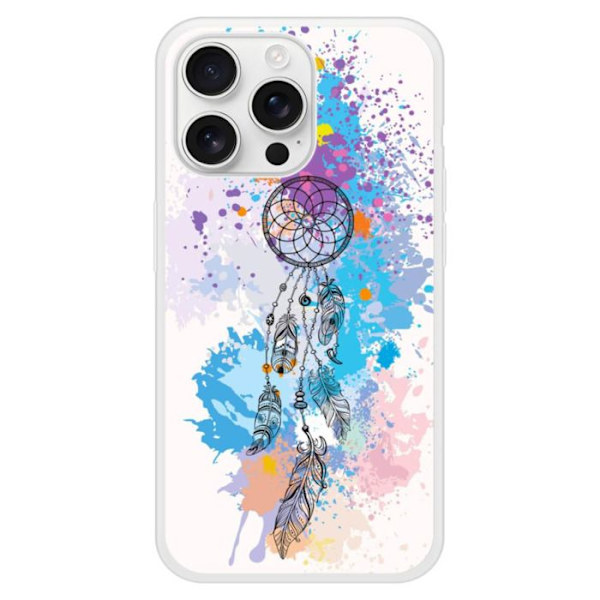 Siliconeförstärkt tryckt skal kompatibelt med Apple iPhone 16 Pro Max Dreamcatcher Color Transparent