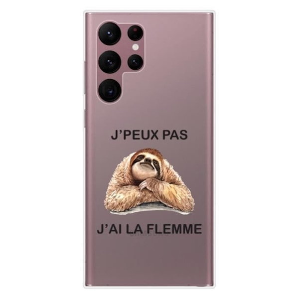 Tryckt silikonfodral kompatibelt med Samsung Galaxy S22 Ultra Jag kan inte jag är lat