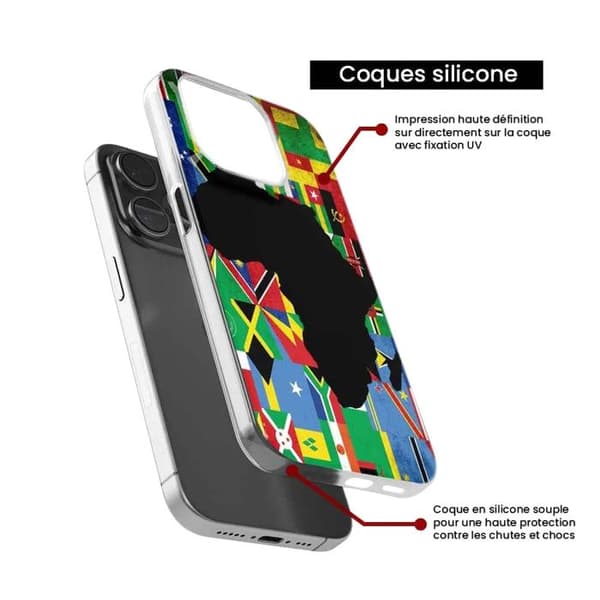 Siliconfodral Flagga Afrika kompatibel med Galaxy S25 FE Transparent