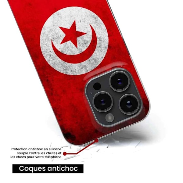 Siliconfodral med tryck - 1001 Fodral - Samsung Galaxy A05 - Tunisiens flagga - Optimal skydd - Mjuk Transparent