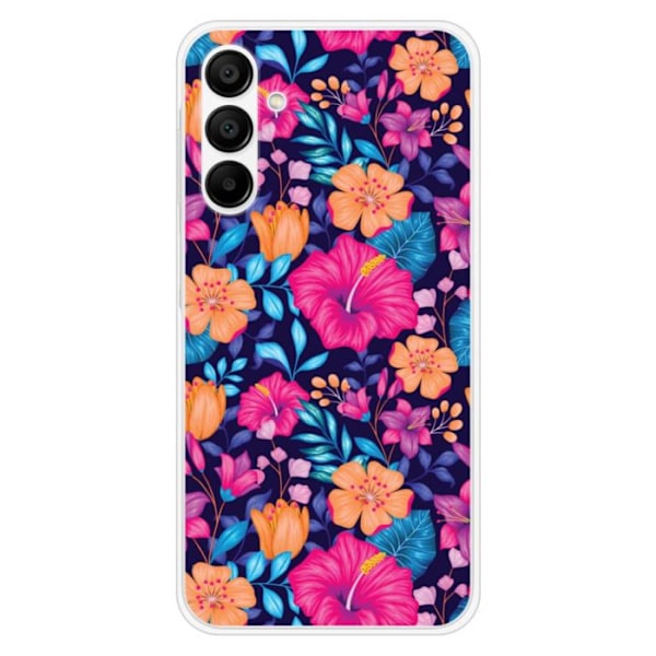 Siliconefodral - 1001 Fodral - Samsung Galaxy A15 - Exotiska Blommor - Flexibel - Transparent Transparent