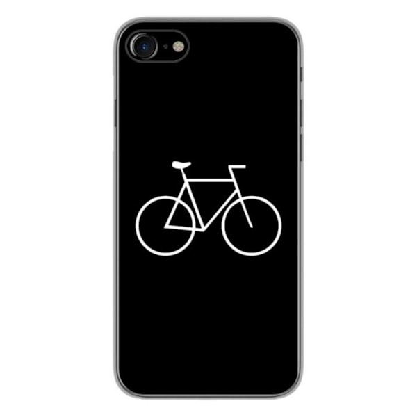 Tryckt silikonfodral som är kompatibelt med Apple iPhone 7 Bike Hipster Transparent