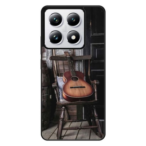 Förstärkt silikonskal med tryck kompatibel med Xiaomi 14T 4G Gitarr Transparent