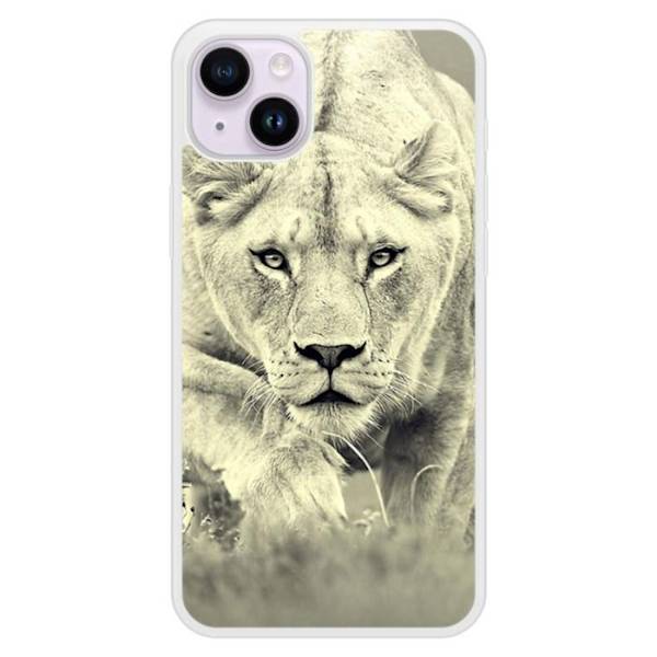 Siliconförstärkt tryckt skal kompatibelt med Apple iPhone 15 Plus Lionne Transparent