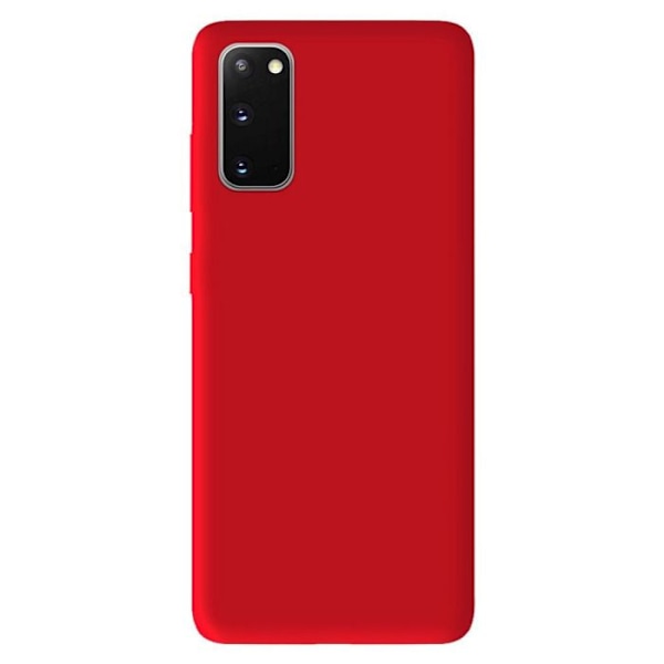 Enfångande silikon i enhetligt mattsvart röd som är kompatibel med Samsung Galaxy S20 Röd