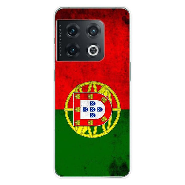 Tryckt silikonfodral kompatibelt OnePlus 10 Pro 5G Portugal Flag Transparent