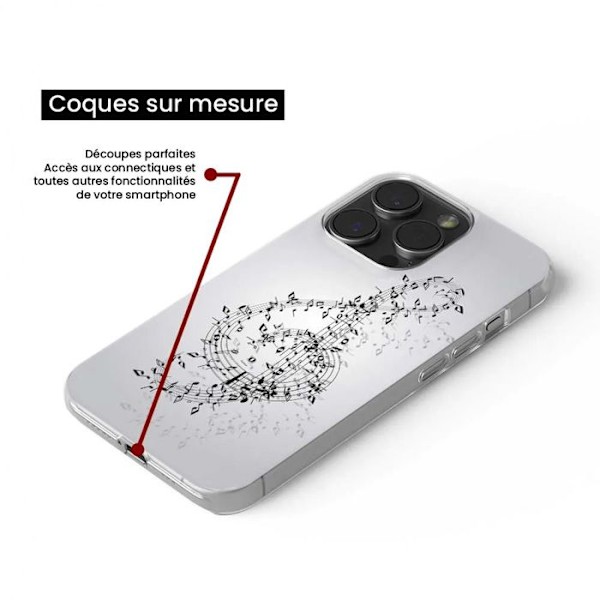Siliconfodral - Kompatibel med Xiaomi Redmi Note 12 Pro Plus - design valse des notes Transparent