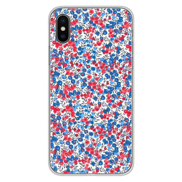 Tryckt silikonfodral kompatibelt Apple iPhone XS Max Liberty Wiltshire Blue Transparent