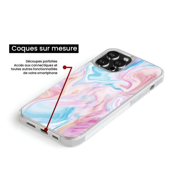 Förstärkt silikonfodral med tryck kompatibel med Apple iPhone 15 Pro Soap Transparent