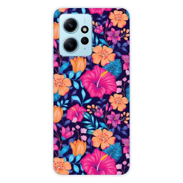 Silicone Case Printed - 1001 Cases - Xiaomi Redmi Note 12 4G - Exotic Flowers - Flexible - Transparent Transparent