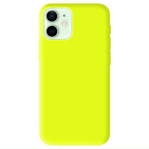Gul fluorescerande silikonfodral - Kompatibel med Apple iPhone 12 Mini fluorescerande gul