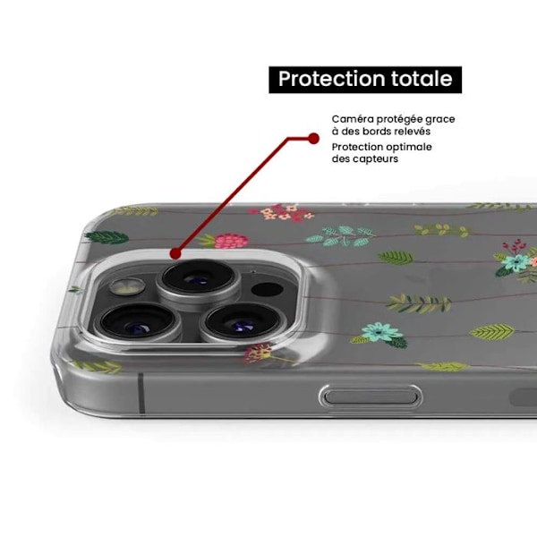 Coque i silikon med tryck kompatibel med Samsung Galaxy M15 5G Blommöster Transparent