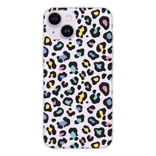 Siliconehölje - Kompatibel med Apple iPhone 15 - leoparddesign i färg Transparent