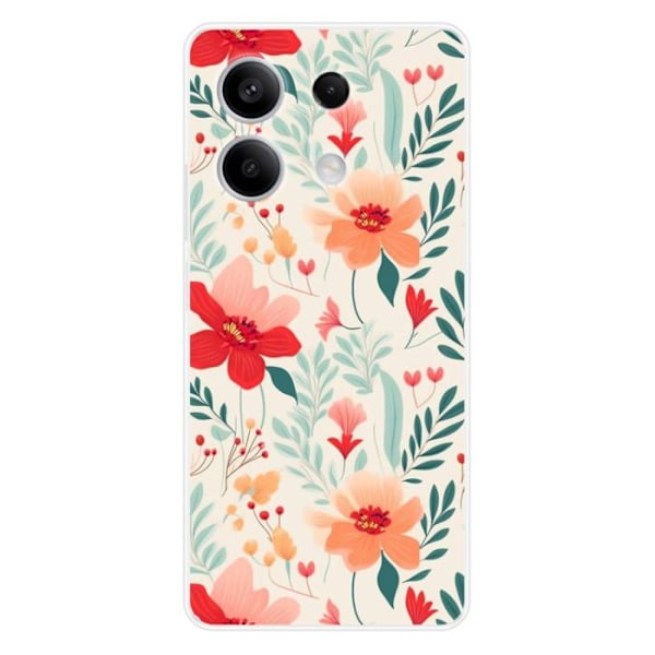Silicone-fodral - Kompatibel med Xiaomi Redmi Note 13 5G - design blomvägg Transparent