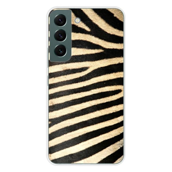 Tryckt silikonfodral som är kompatibelt med Samsung Galaxy S22 Zebra Transparent
