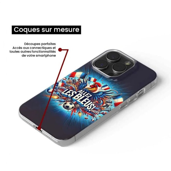 Tryckta silikonfodral - 1001 fodral - Apple iPhone 7 - Flerfärgad - Motif Allez les bleus - Semi-rigida Transparent