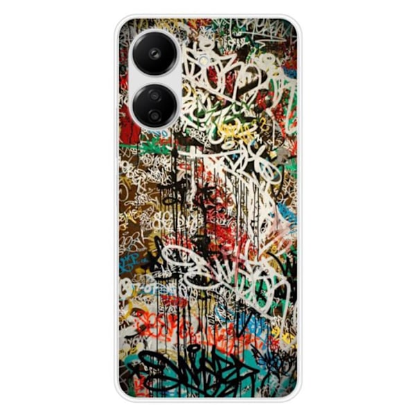 Siliconefodral - Kompatibel med Xiaomi Redmi 13C 4G - graffiti design 1 Transparent
