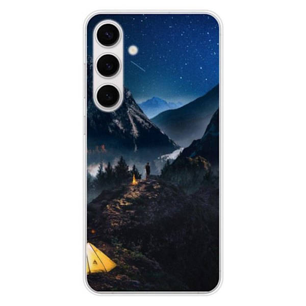 Siliconfodral - Kompatibel med Samsung Galaxy S24 FE - design av ensamt berglandskap Transparent
