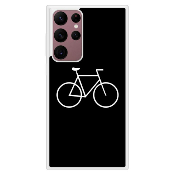 Siliconeförstärkt skräddarsydd skal kompatibel med Samsung Galaxy S22 Ultra Bike Hipster Transparent