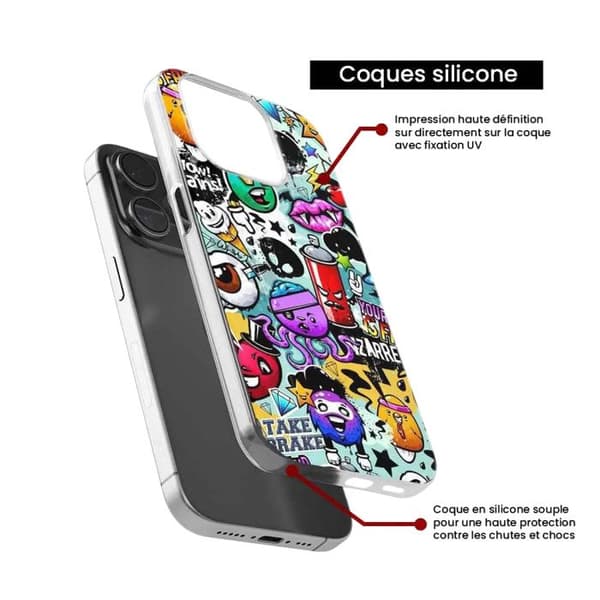 Silikonfodral - Kompatibel med Xiaomi 14 Pro - graffiti-design 2 Transparent