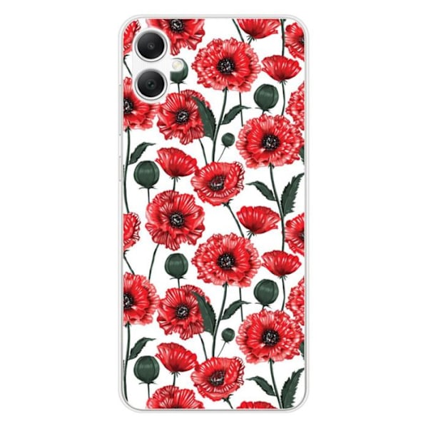 Coque Silikontryck - 1001 Skal - Samsung Galaxy A05 - Poppyblommor - Mjuk - Transparent Transparent