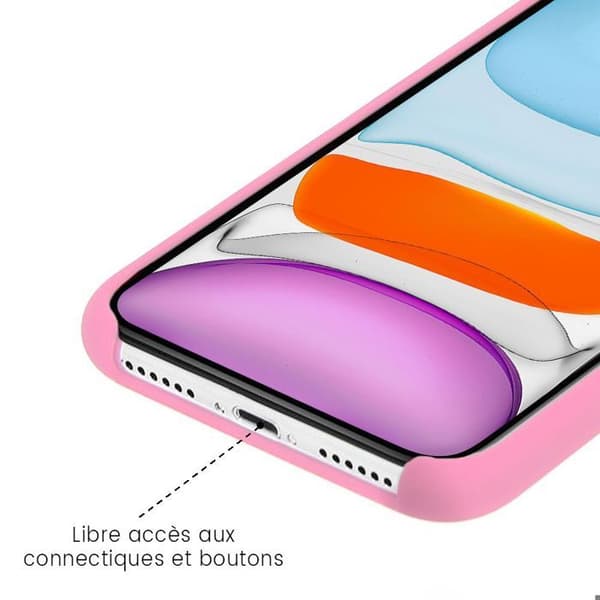 Siliconfodral Soft Touch - Apple - iPhone 11 Pro Max - Rosa - Stötsäker - Trådlös laddning rosa