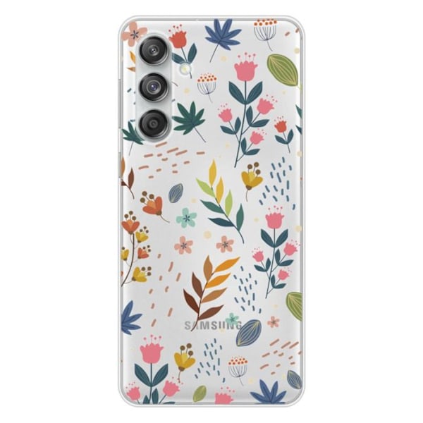 Coque en silikon med tryck - 1001 Coques - Samsung Galaxy M55 5G - Färgglada blommor - Optimalt skydd - Mjuk Transparent