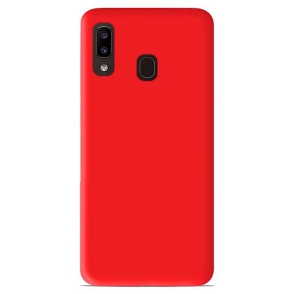 Röd silikonskal - Kompatibel med Samsung Galaxy A20, Samsung Galaxy A30 Röd