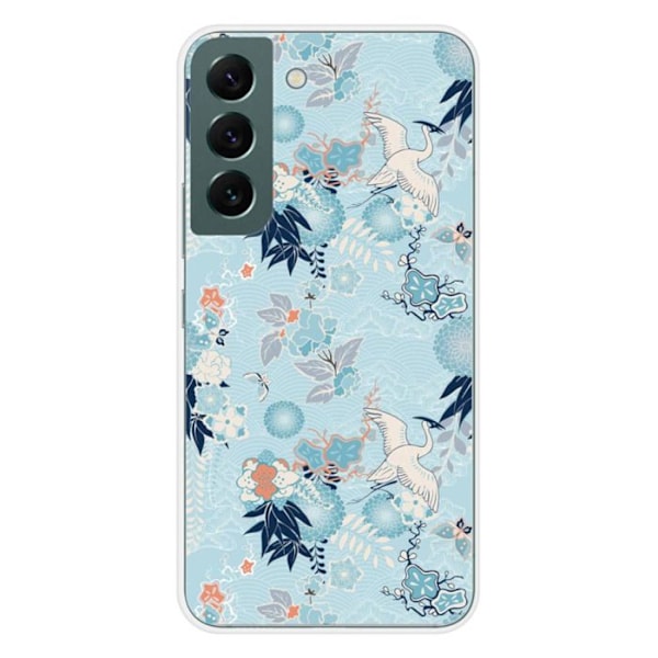Siliconfodral - Kompatibel med Samsung Galaxy S22 - kimono-design Transparent