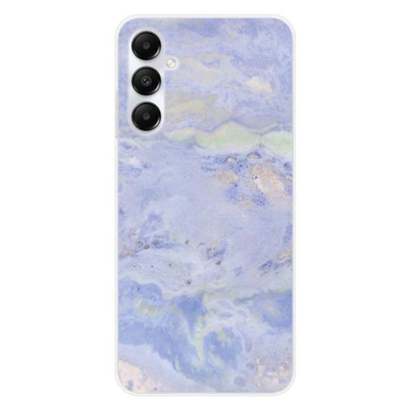 Silikonskal - Kompatibel med Samsung Galaxy A05S - design i blå marmor Transparent