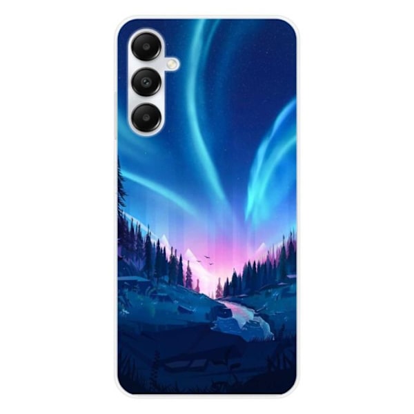 Tryckt silikonfodral som är kompatibelt med Samsung Galaxy A25 Nightfall Transparent
