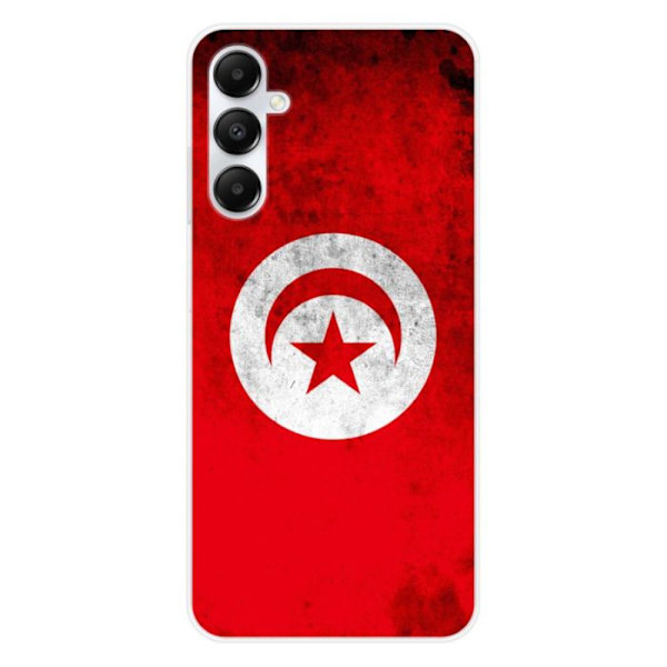 Siliconfodral - Kompatibel med Samsung Galaxy A05S - design med tunisisk flagga Transparent