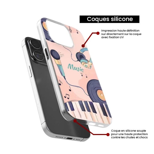 Siliconcover med tryck kompatibel med Samsung Galaxy M15 5G Färgkoordination Transparent