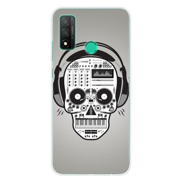 Tryckt silikonfodral kompatibelt Huawei P Smart 2020 Skull Music Transparent