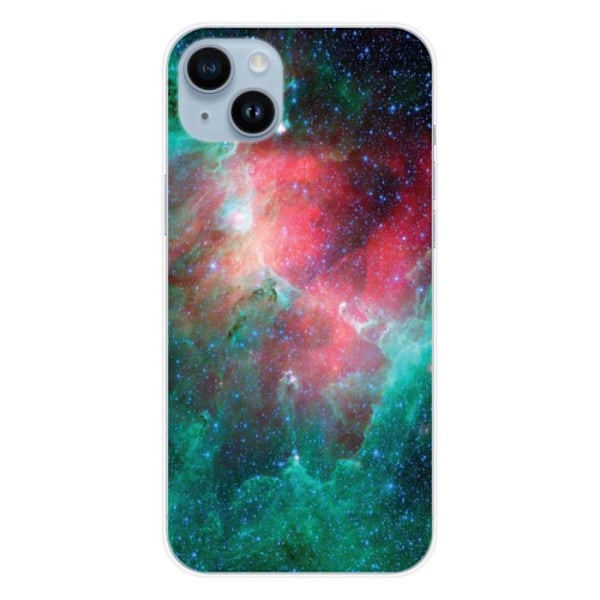 Tryckt silikonfodral som är kompatibelt med Apple iPhone 14 Plus Nebula Transparent