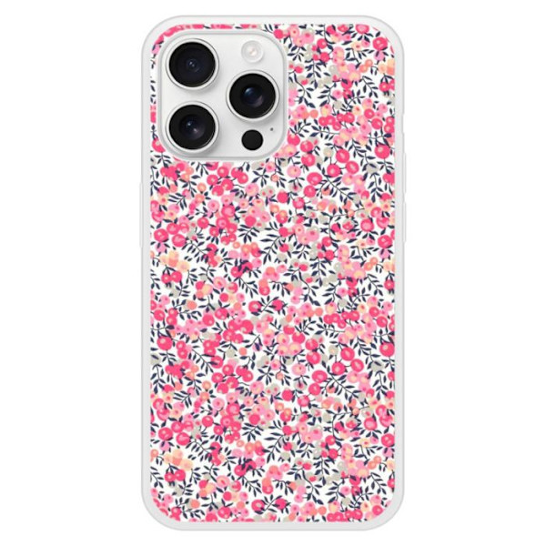 Siliconförstärkt tryckt fodral kompatibelt med Apple iPhone 16 Pro Max Liberty Wiltshire Rose Transparent