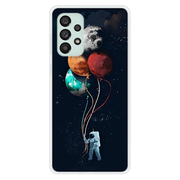Siliconfodral - Kompatibel med Samsung Galaxy A73 5G - design av astronaut med ballonger Transparent