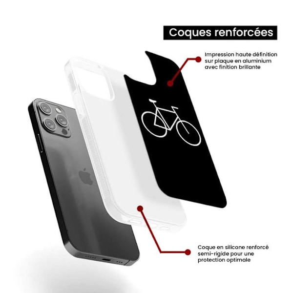 Siliconförstärkt tryckt fodral kompatibelt med Apple iPhone 16 Plus Bike Hipster Transparent