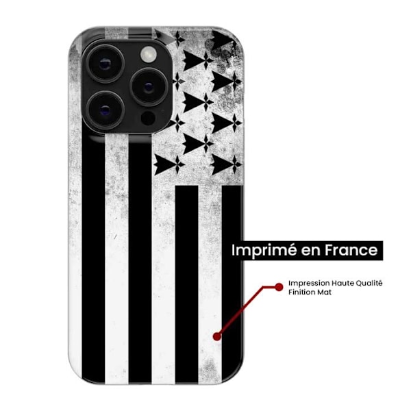 Silicone-skal med tryck - 1001 skal - Xiaomi Redmi 14C 4G - Breton flagga - Optimal skydd - Mjuk Transparent