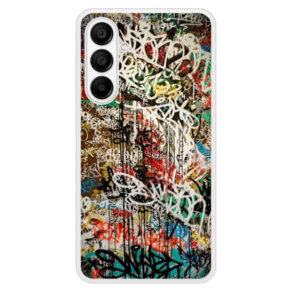 Siliconfodral med förstärkning, tryckt, kompatibel med Samsung Galaxy A15 Graffiti 1 Transparent