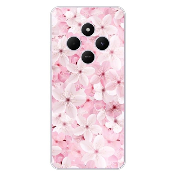 Silikonficka med tryck - 1001 Fickor - Xiaomi Redmi 14C 4G - Sakura-mönster - Optimal skydd - Mjuk Transparent