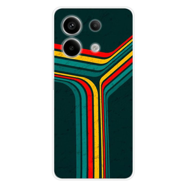 Silikonskal - Kompatibel med Xiaomi Redmi Note 13 Pro 5G - design retro linjer Transparent