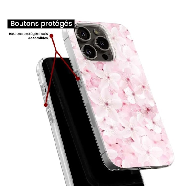 Tryckt silikonfodral som är kompatibelt med Samsung Galaxy A25 Sakura Transparent