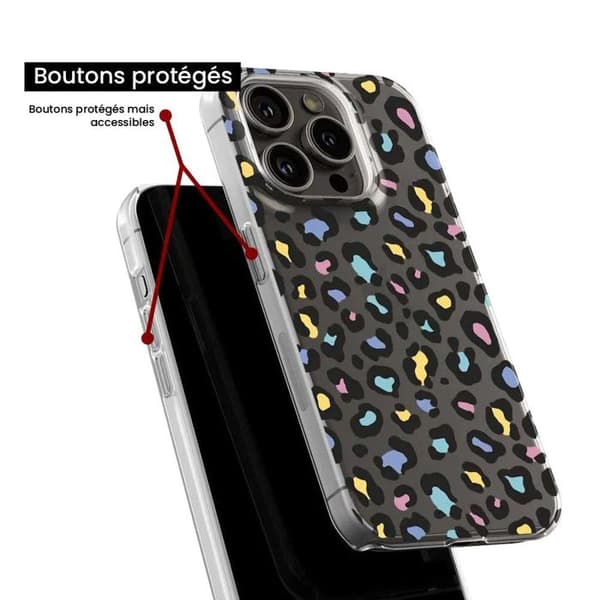 Silikonskal - Kompatibel med Apple iPhone 14 Plus - leopardfärgad design Transparent