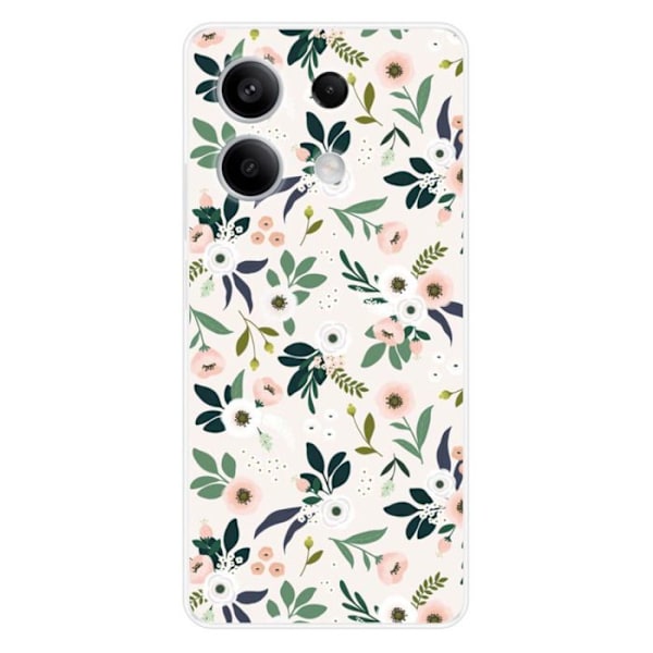 Siliconefodral Tryckt - 1001 Fodral - Xiaomi Redmi Note 13 5G - Blommönster - Optimal Skydd - Flexibel Transparent