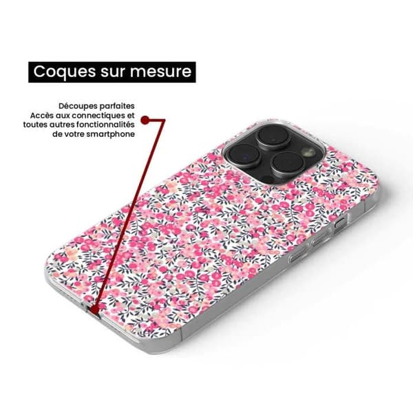 Silicone skal - Kompatibel med Apple iPhone 14 Plus - design liberty wiltshire rose Transparent