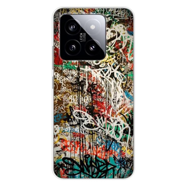 Siliconhölje - Kompatibel med Xiaomi 14 Pro - graffiti design 1 Transparent